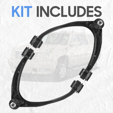 Front Upper Control Arm Set With Ball Joint Forged Steel Direct Fit For 2007 To 2017 Cadillac Escalade Chevrolet Silverado