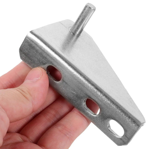 Refrigerator Door Hinge Set 2 Pack Metal With Noise Reducing Caps for quiet smooth opening, close-up view showing metal material