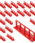 ColumPRO Cable Chase Wire Brackets 20 Pack Heavy Duty NM Cable Organizers, red plastic clamps for organizing electrical wires.