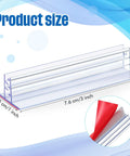 30 Pack 3x1 Inch Sneeze Guard Gripper Sign Holders With Adhesive For Desks, Shop Floor Displays, Wall Mounts, Store Vendor Events, Warehouse, Clear Great For Counters, Displays And Shelves On The Shop Floor., clear 3x1 inch acrylic sign holder size view