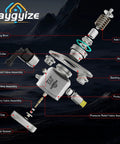 Exploded view of Beefy High Pressure Fuel Pump With Seal Gasket And Bolt Kit For 2.4L GM Engines Fits Chevrolet Equinox Malibu Impala Captiva Sport GMC Terrain Buick LaCrosse Verano Regal 2010 to 2017 Replaces EP1028 showing components.