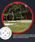 Golf Rangefinder With Wind Speed And Slope Compensation Link X3 Plus 600 Yard Range showing wind readout display on course