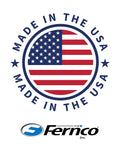 Made in the USA logo with American flag and Fernco branding for Flexible PVC Reducing Coupling From 3 Inch To 2 Inch Drainage Plumbing Connector For Pipes Easy Install Durable No Fuss Home Repair Tool Quick Fit For Residential And Light Commercial Piping Projects