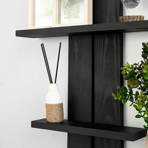 Black Peel And Stick Wallpaper Roll For Modern Interior Walls And Kitchen Cabinets Featuring Heavy Duty Self Adhesive Pvc Vinyl Making Quick Diy Home Refreshes Feel Like A Total Game Changer With Clean Vibes on a shelf with decor.