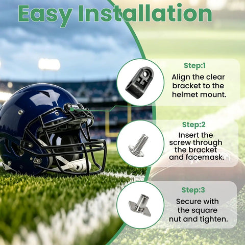 All In One Football Facemask Repair Kit With Clips And Hardware Quick Fix For Wire Masks Universal Fit For Youth And Adult Helmets image