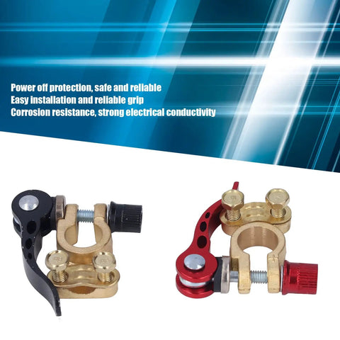 Two Pack Car Battery Terminal Connectors Clamps Quick Disconnect And Release For Auto Use Heavy Duty Battery Terminals