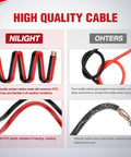 Comparison of Heavy Duty 1 Gauge Car Battery Jumper Cables 25 Ft 900 Amp with lower quality cables in tangle scenarios.