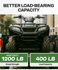 ATV loaded with Rotating Retractable Ratchet Straps For Toyota Tacoma Tundra And Jeep Gladiator Bed Rails in truck bed