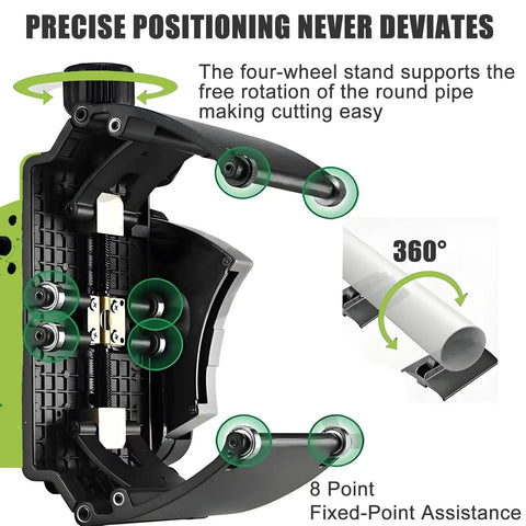 Automatic Pipe Cutting Tool With 5 Speed Settings And Included 2 Blades Portable Tube Cutter showcasing precise positioning
