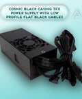 Tiny But Mighty 500W TFX Power Supply With Fixed Cables Full Range Active PFC 90 264V 80mm Fan 20+4 Pin Main