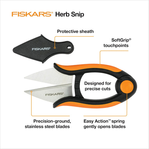 Herb Garden Snips With Sheath And Soft Grip Handle For Easy Kitchen Harvests Five Inch Stainless Steel Garden Scissors