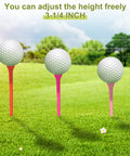 Colorful Wooden Golf Tees Bulk Pack Of Five Hundred, Three And A Quarter Inch Long on green grass