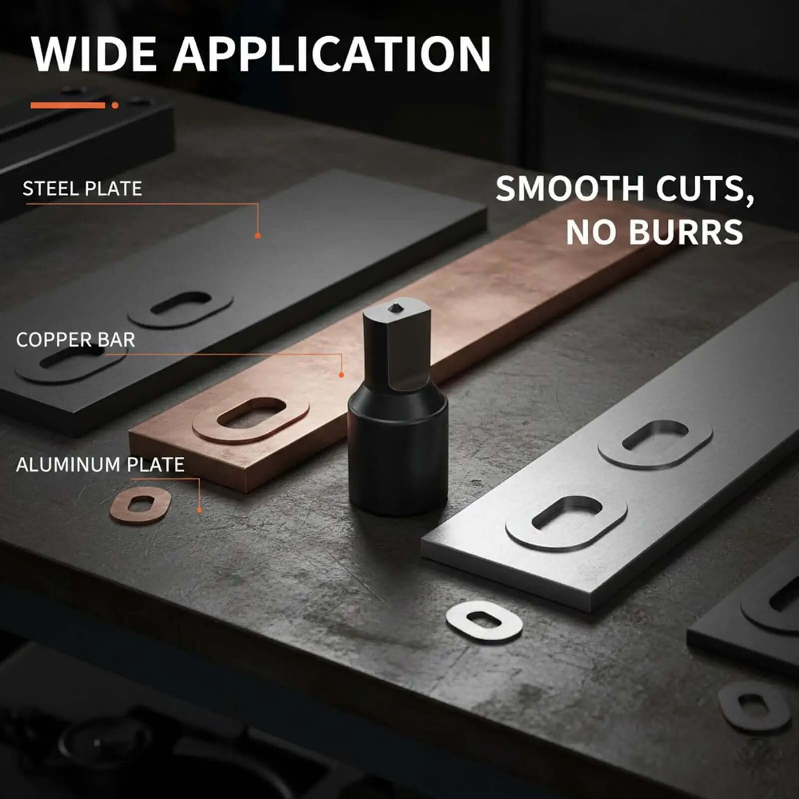 8-Piece Oval Hydraulic Hole Punch Die Set CH-70 ✓