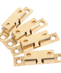 Adjustable Brass Double Ball Roller Catch Latch Set Four Pack for cabinet doors and drawers, secure closure, gold tone