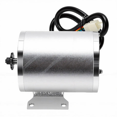 Electric Brushless DC Motor Kit 48V 2000W with controller display for go karts, motorcycles, and scooters, side view