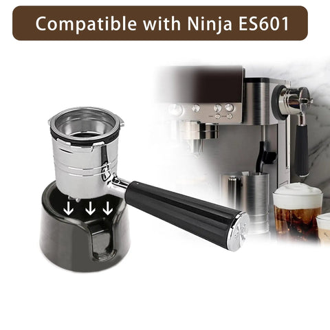 Precision Fit Anti Slip Tamper Base For Espresso Machines ES601 ES701 Portafilter Stand Cafe Luxe Black with portafilter