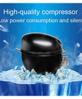 Portable Electric Countertop Ice Maker Featuring Automatic Self Clean Cycle Yields Thirty Three Pounds Of Crisp Ice Daily And Produces Twelve Cubes In Just Nine Minutes with a high-quality compressor.