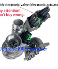 BMW Billet Turbocharger Upgrade Kit For N20 N26 2L Fits 320i 328i 528i X3 XDrive Z4 F30 with electronic valve and actuator