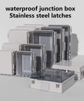 Tough As Nails Electrical Junction Box With Ventilated ABS Housing And Integrated Cable Grommets Weather Sealed IP65 Hinged Door Pre Drilled Wall Panel Smooth Install For Pro Contractors And Handyman Crews multiple junction boxes with stainless steel latches