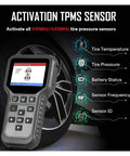 Universal TPMS Relearning Scanner Featuring Slick 315 433 MHz Activation And Easy Programming For Hassle Free Tire Monitor Reset and Road Ready Professional Diagnostic Tool displayed with tire pressure data.