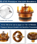 Bonnet Repair Kit for Pressure Vacuum Breakers and Backflow Preventers, Fits 1 In and 1-1/4 In Models, Compatible with 765 Series