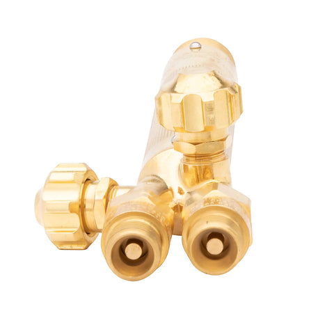 85 Weld Handle With C V For Acetylene Torch Pro Grade Medium Duty Twin Tube Connections UL Listed brass fittings
