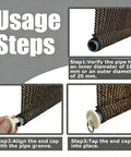 DIY Friendly Replacement Roller Shade Hardware Kit With Bungee Cords And End Cap Tie Downs For Outdoor Roller Shades, Windproof And Universal Fit For Most Crank Operated Blinds, Ivory Pack Of 2, usage steps