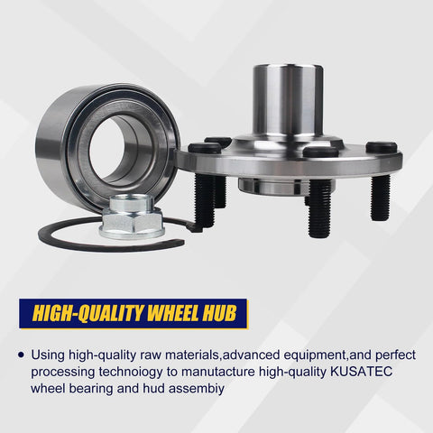 Front Wheel Bearing And Hub Assembly 518509 Compatible With ES300 RX300 Camry Avalon Sienna Solara And Toyota Models Front 5 Lug Bolts No ABS Replaces Front Wheel Hub Unit Fits Your Ride 1992-2004