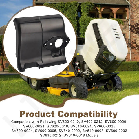 Heat Deflector Kit For Kohler Cub Cadet Mower Engines SV470 SV620 SV540 LTX 1040 closeup and mower in background