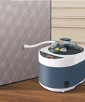 Navy 4L Portable Sauna Steamer With 1500W Heating, Fast Heat, Stainless Steel Pot, Home Spa Fumigation Steam Machine on wood floor