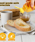 No Drip Honey Bottle Set For Easy Pouring 16 Oz Refillable Food Grade Containers With Leak Proof Flip Top Caps in use