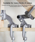 Double Handle Pipe Clamp Aluminum Die Cast Quick Release Right Angle Corner Clamp for woodworking on wooden beams