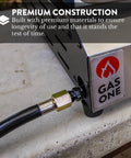 5 Feet Propane Regulator Hose For Fire Pit, Grill, And Heater, 80,000 BTU, Low Pressure, Fiber Reinforced Gas Line connection
