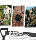 Gardening shovel handle in use, ergonomic grip shown during planting with Ergonomic Gardening Shovel Handle Replacement for Spade.