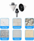Heavy Duty Beveling Chamfer Drill Bit For Countersinking Holes In Porcelain And Ceramic Tiles Up To 2 Inches 50mm In Diameter with material samples