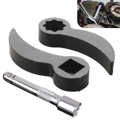 Heavy Duty Pry Bar Adapter Kit For Wrenches With Multi Angle Eight Position Design Forged Steel Build and Extension Bar
