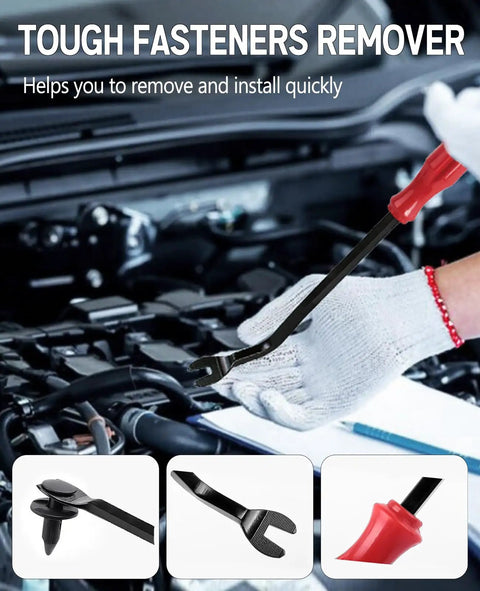Six In One Wrangler Fender Flare Clips And Fastener Retainer Set tools used for quick installation and removal in engine bay.