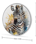 Cute Zebra Watercolor Wireless Charger 10W Fast Charging Pad Slim Portable Charging Station For Phone Travel Home Office Desk Lightweight Mat