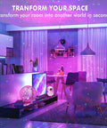 Colorful room illuminated with Star Galaxy Projector Night Light For Kids And Adults Nebula Ceiling Decor Galaxy Bedroom Projector.