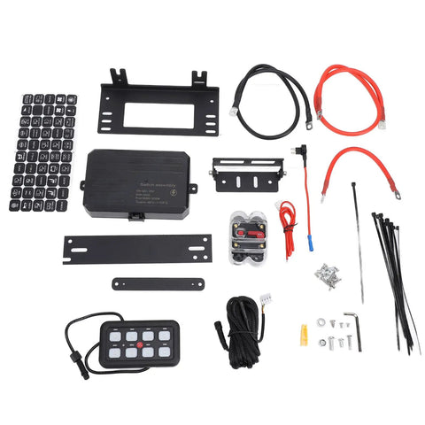 8 Gang LED Touch Switch Panel With Water Resistant Dimmable Relay System parts and accessories layout