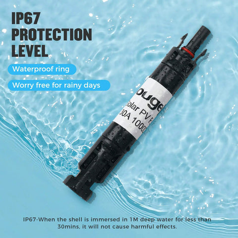 Inline Solar Fuse Holders 30 Amp Pack Of 5 For Solar Panels And Controllers Waterproof PV Fuse Connectors with IP67 label
