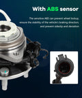 Front Wheel Hub Bearing Assembly 515027 For Ford Ranger 1998 2000 And Mazda B4000 1998 2000 With ABS 5 Lug 2 Piece Set Heavy Duty Hub Bearing Kit Durable showing ABS sensor
