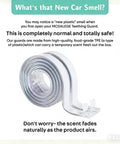 Baby Furniture Edge Protector Crib Rail Teething Guard With Plush Foam Bumpers For Toddler Safety in clear TPE material.