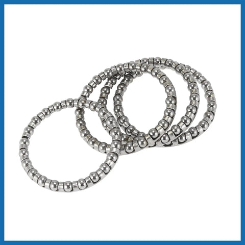 Four Piece Bicycle Ball Bearing Retainer Set With 22 Balls 40mm Outer Diameter And 33.5mm Inner Diameter Replacement Crank And Wheel Bearings