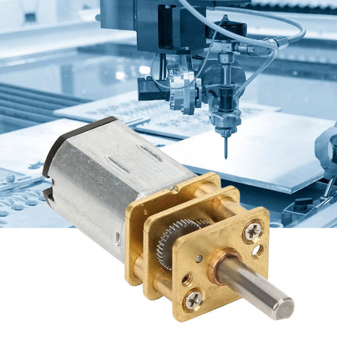 3V Micro Geared DC Motor with Metal Gearbox Tiny Deceleration Gear Reduction High Torque Low Noise for RC Cars Robots 50 RPM