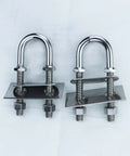 4 Inch Stainless Steel Marine Bow And Stern Eye Tie Down U Bolt Set 2 Pieces for rock solid boat rigging and deck mounts