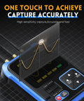 Close-up of Go To All In One Handheld Oscilloscope With DDS Signal Generator And Transistor Tester, 2.4 inch TFT display capturing waveforms.
