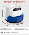 Ponnor Automatic Coin Counter Machine Sorter And Wrapper With Fast 300 Coins Per Minute Speed, size 13.6x10.8x10.2 inches.