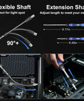 Flexible and extension shafts of Electric Screwdriver Kit With 144-In-1 Precision Bits for electronics repair in action.