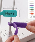 Large Size Cable Cord Labels For Wire Organization And Identification No Tape Or Twist Ties Needed Easy To Write On For Computer Cords 40mm x 20mm hook-and-loop labels
